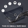 image:imageLeather Flapover Small Crossbody Handbag Purse for Women with Adjustable Strap amp Overflap Snap Closure ToteBagBlack Ndm
