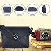 image:imageLeather Flapover Small Crossbody Handbag Purse for Women with Adjustable Strap amp Overflap Snap Closure ToteBagBlack Ndm