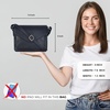 image:imageLeather Flapover Small Crossbody Handbag Purse for Women with Adjustable Strap amp Overflap Snap Closure ToteBagBlack Ndm