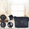 image:imageLeather Flapover Small Crossbody Handbag Purse for Women with Adjustable Strap amp Overflap Snap Closure ToteBagBlack Ndm