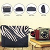 image:imageLeather Flapover Small Crossbody Handbag Purse for Women with Adjustable Strap amp Overflap Snap Closure ToteBagBlack Zebra