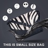 image:imageLeather Flapover Small Crossbody Handbag Purse for Women with Adjustable Strap amp Overflap Snap Closure ToteBagBlack Zebra