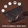 image:imageLeather Flapover Small Crossbody Handbag Purse for Women with Adjustable Strap amp Overflap Snap Closure ToteBagBrown Wash