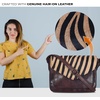 image:imageLeather Flapover Small Crossbody Handbag Purse for Women with Adjustable Strap amp Overflap Snap Closure ToteBagBrown Zebra
