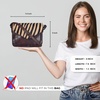 image:imageLeather Flapover Small Crossbody Handbag Purse for Women with Adjustable Strap amp Overflap Snap Closure ToteBagBrown Zebra