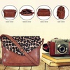 image:imageLeather Flapover Small Crossbody Handbag Purse for Women with Adjustable Strap amp Overflap Snap Closure ToteBagTan Cheetah
