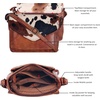 image:imageLeather Flapover Small Crossbody Handbag Purse for Women with Adjustable Strap amp Overflap Snap Closure ToteBagTan Spotted