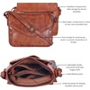 image:imageLeather Flapover Small Crossbody Handbag Purse for Women with Adjustable Strap amp Overflap Snap Closure ToteBagTan Wash