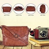 image:imageLeather Flapover Small Crossbody Handbag Purse for Women with Adjustable Strap amp Overflap Snap Closure ToteBagTan Wash