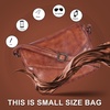 image:imageLeather Flapover Small Crossbody Handbag Purse for Women with Adjustable Strap amp Overflap Snap Closure ToteBagTan Wash