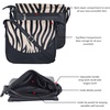 image:imageOzora Genuine Leather Crossbody Bag for Women Adjustable StrapBlack Ndm Zebra