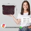 image:imageOzora Genuine Leather Crossbody Bag for Women Adjustable StrapBordeaux Wash