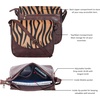 image:imageOzora Genuine Leather Crossbody Bag for Women Adjustable StrapBrown Wash Zebra