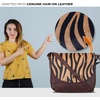 image:imageOzora Genuine Leather Crossbody Bag for Women Adjustable StrapBrown Wash Zebra