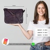 image:imageOzora Genuine Leather Crossbody Bag for Women Adjustable StrapPurple Wash