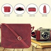 image:imageOzora Genuine Leather Crossbody Bag for Women Adjustable StrapRed Hunter