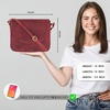 image:imageOzora Genuine Leather Crossbody Bag for Women Adjustable StrapRed Hunter