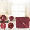 image:imageOzora Genuine Leather Crossbody Bag for Women Adjustable StrapRed Hunter