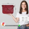 image:imageOzora Genuine Leather Crossbody Bag for Women Adjustable StrapRed Wash