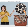 image:imageOzora Genuine Leather Crossbody Bag for Women Adjustable StrapTan Wash Cheetah
