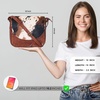 image:imageOzora Genuine Leather Crossbody Bag for Women Adjustable StrapTan Wash Spotted