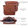 image:imageOzora Genuine Leather Crossbody Bag for Women Adjustable StrapTan Weaving Large