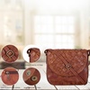 image:imageOzora Genuine Leather Crossbody Bag for Women Adjustable StrapTan Weaving Large