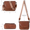 image:imageOzora Genuine Leather Crossbody Bag for Women Adjustable StrapTan Web