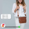 image:imageOzora Genuine Leather Crossbody Bag for Women Adjustable StrapTan Web Coin