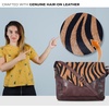 image:imageOzora Genuine Leather Crossbody Purse for Women Shoulder BagBrown Wash Zebra