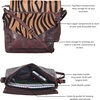 image:imageOzora Genuine Leather Crossbody Purse for Women Shoulder BagBrown Wash Zebra