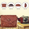 image:imageOzora Genuine Leather Crossbody Purse for Women Shoulder BagTan Weaving Medium