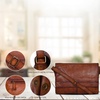 image:imageOzora Genuine Leather Unisex Crossbody Messenger Bag with Adjustable Strap for 17 Inch Laptop Travel Office