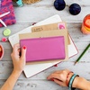 image:imageOzora Handmade Bifold Premium Leather Slim Wallet with RFID Protection Card Holders and ID Window for WomenFuchsia Floater