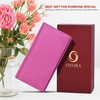 image:imageOzora Handmade Bifold Premium Leather Slim Wallet with RFID Protection Card Holders and ID Window for WomenFuchsia Floater