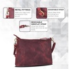 image:imageOzora Leather Small Crossbody Purses for Women Mini Travel Purse with Adjustable Strap Leather Wristlet PursesRed Hunter