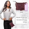 image:imageOzora Leather Small Crossbody Purses for Women Mini Travel Purse with Adjustable Strap Leather Wristlet PursesRed Hunter