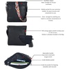 image:imageOzora Multi Pockets Handmade Leather Crossbody Handbags amp Sling Bag for Men amp Women with Detachable HolsterBlack Ndm W3