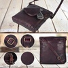 image:imageOzora Multi Pockets Handmade Leather Crossbody Handbags amp Sling Bag for Men amp Women with Detachable HolsterBordeaux Wash