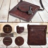 image:imageOzora Multi Pockets Handmade Leather Crossbody Handbags amp Sling Bag for Men amp Women with Detachable HolsterBrown Wash