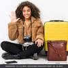 image:imageOzora Multi Pockets Handmade Leather Crossbody Handbags amp Sling Bag for Men amp Women with Detachable HolsterBrown Wash