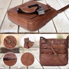 image:imageOzora Multi Pockets Handmade Leather Crossbody Handbags amp Sling Bag for Men amp Women with Detachable HolsterBrownw