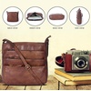 image:imageOzora Multi Pockets Handmade Leather Crossbody Handbags amp Sling Bag for Men amp Women with Detachable HolsterBrownw