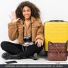 image:imageOzora Multi Pockets Handmade Leather Crossbody Handbags amp Sling Bag for Men amp Women with Detachable HolsterBrownw