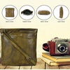 image:imageOzora Multi Pockets Handmade Leather Crossbody Handbags amp Sling Bag for Men amp Women with Detachable HolsterGreen Wash