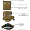 image:imageOzora Multi Pockets Handmade Leather Crossbody Handbags amp Sling Bag for Men amp Women with Detachable HolsterGreen Wash