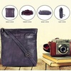 image:imageOzora Multi Pockets Handmade Leather Crossbody Handbags amp Sling Bag for Men amp Women with Detachable HolsterPurple Wash