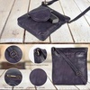image:imageOzora Multi Pockets Handmade Leather Crossbody Handbags amp Sling Bag for Men amp Women with Detachable HolsterPurple Wash