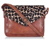 image:imageLeather Flapover Small Crossbody Handbag Purse for Women with Adjustable Strap amp Overflap Snap Closure ToteBagTan Cheetah