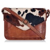 image:imageLeather Flapover Small Crossbody Handbag Purse for Women with Adjustable Strap amp Overflap Snap Closure ToteBagTan Spotted